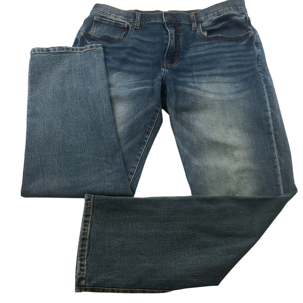 Lucky Brand 223 Straight Jeans Men 36x32 Blue Medium Wash Stretch Denim